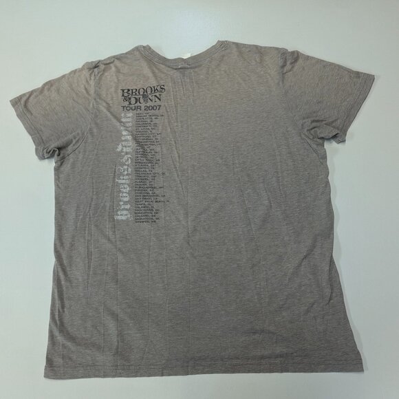 Brooks & Dunn Tour 2007 Gray Tee Size XL PRE-VINTAGE Honest! All my stuff is! :) - Picture 7 of 8